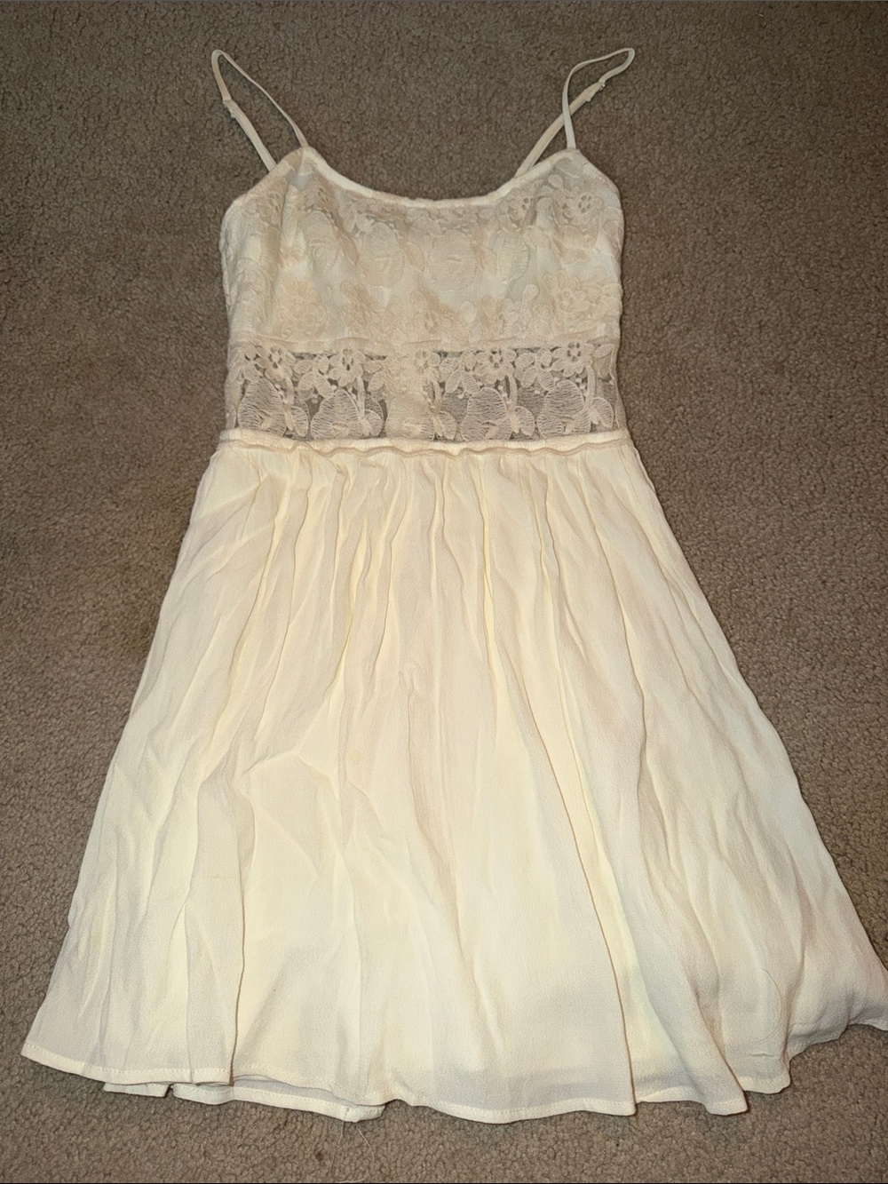 Pins & Needles Cream Lace Spaghetti-Strap Girls' Dress